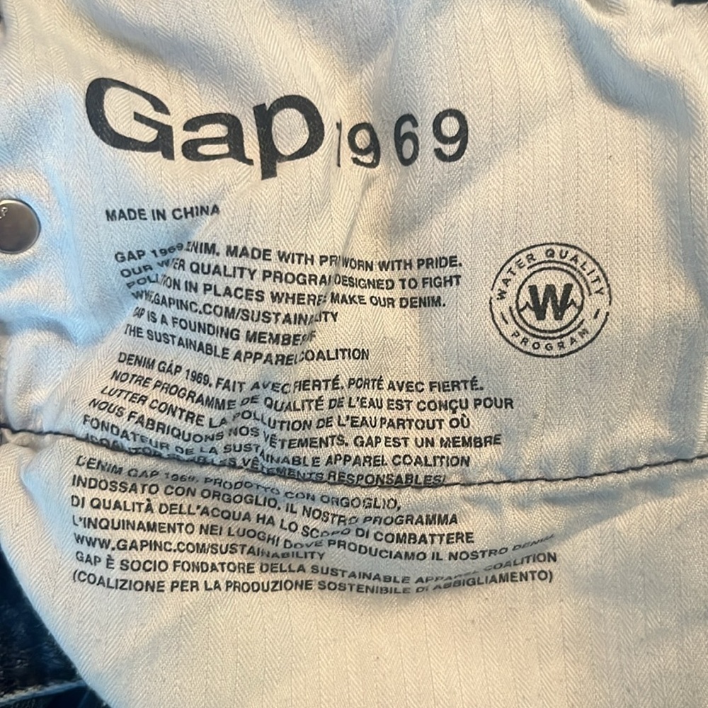 Gap 1969 Authentic Perfect Boot Dark Indigo Jeans… - image 8